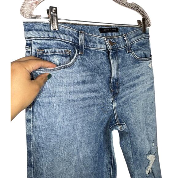 J Brand for Theory Adele Straight Leg Mid Rise Jeans Indigo Blue Size 29 - Picture 4 of 12